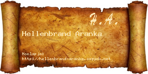 Hellenbrand Aranka névjegykártya