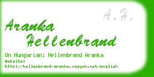 aranka hellenbrand business card